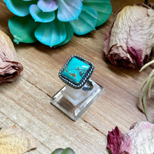Load image into Gallery viewer, square ring turquoise mj