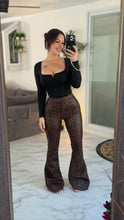 Load image into Gallery viewer, Fiona High Waisted Bell Bottom Flare Jeans - Desert Brown Leopard