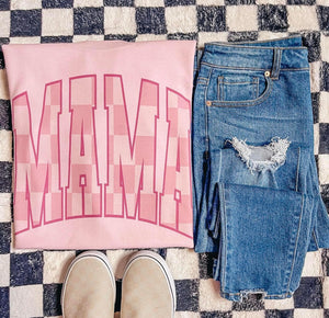 Mama Checkered Sweatshirt - Two Colors