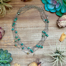 Load image into Gallery viewer, Turquoise Nugget &amp; Heart Chain Necklace