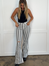 Load image into Gallery viewer, Farrah Broadway Girl Striped Flares