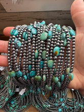 Load image into Gallery viewer, 15-Inch Turquoise Necklace with 4mm &amp; 5mm Beads