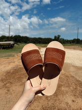 Load image into Gallery viewer, The Boot Stitch Sandal - Rust/Cream