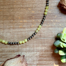 Load image into Gallery viewer, 18-Inch Lemon Jade &amp; Sterling Silver Pearl Necklace