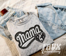 Load image into Gallery viewer, FAUX Varsity Mama Sweatshirt