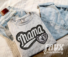 Load image into Gallery viewer, FAUX Varsity Mama Sweatshirt