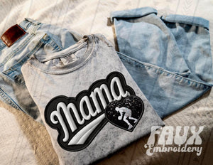 FAUX Varsity Mama Sweatshirt