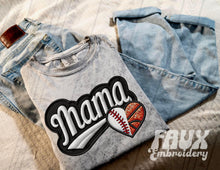 Load image into Gallery viewer, FAUX Varsity Mama Sweatshirt