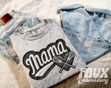 Load image into Gallery viewer, FAUX Varsity Mama Sweatshirt