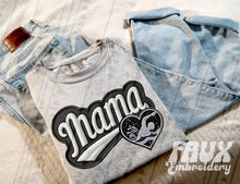 Load image into Gallery viewer, FAUX Varsity Mama Sweatshirt