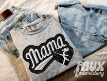 Load image into Gallery viewer, FAUX Varsity Mama Sweatshirt