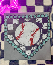 Load image into Gallery viewer, Turquoise Checkered Baseball