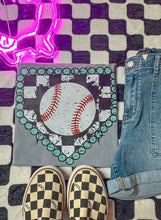 Load image into Gallery viewer, Turquoise Checkered Baseball