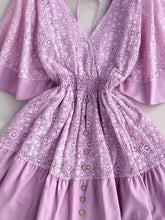 Load image into Gallery viewer, PREORDER: Hope Ruffle Hem Lace Mini Dress