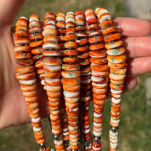 Load image into Gallery viewer, 22” Orange &amp; Turquoise Graduated Necklace