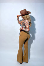 Load image into Gallery viewer, Fiona High Waisted Bell Bottom Flare Jeans - Mocha