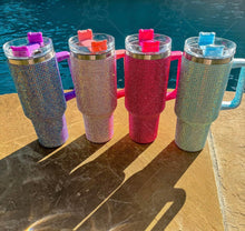 Load image into Gallery viewer, Solid Rhinestone Tumblers