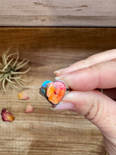 Load image into Gallery viewer, Heart Ring - Size 6 -Dahlia ring and sterling silver