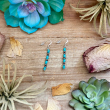 Load image into Gallery viewer, Turquoise Cube Dangle Earrings