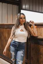 Load image into Gallery viewer, The Cross Neck Sleeveless Sweater