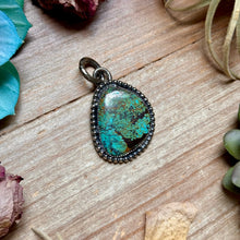 Load image into Gallery viewer, MJ Freeform Turquoise Pendant – Sterling Silver