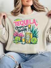 Load image into Gallery viewer, Tequila Cheaper Than Therapy Graphic