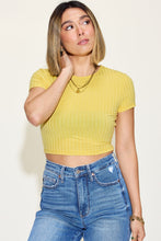 Load image into Gallery viewer, Tianna Ribbed Round Neck Short Sleeve T-Shirt