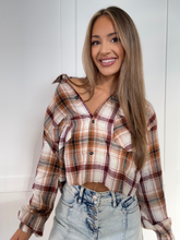 Load image into Gallery viewer, Rory Plaid Cropped Flannel