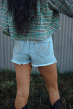 Load image into Gallery viewer, Saylor Distressed Denim Shorts - Light Wash