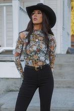 Load image into Gallery viewer, Floral Mesh Long Sleeve Top
