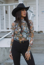 Load image into Gallery viewer, Floral Mesh Long Sleeve Top