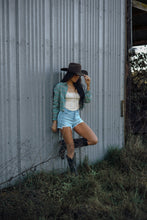 Load image into Gallery viewer, Saylor Distressed Denim Shorts - Light Wash