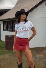 Load image into Gallery viewer, Call It Even Side Slit Leather Skorts