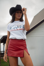 Load image into Gallery viewer, Call It Even Side Slit Leather Skorts