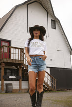 Load image into Gallery viewer, Lindsey Asymmetrical Distressed Shorts- Medium Wash