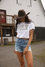 Load image into Gallery viewer, Lindsey Asymmetrical Distressed Shorts- Medium Wash
