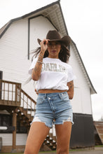 Load image into Gallery viewer, Lindsey Asymmetrical Distressed Shorts- Medium Wash