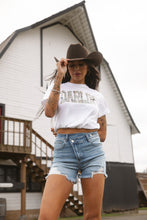Load image into Gallery viewer, Lindsey Asymmetrical Distressed Shorts- Medium Wash
