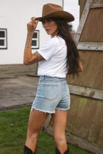 Load image into Gallery viewer, On The Go Distressed Shorts- Medium Wash