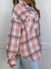 Load image into Gallery viewer, Laylie Plaid Flannel – Oversized Long Sleeve