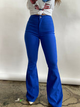 Load image into Gallery viewer, Fiona High Waisted Bell Bottom Flare Jeans - Royal Blue