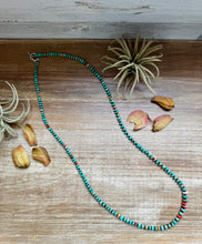 Load image into Gallery viewer, 33” Graduated Turquoise &amp; Spiny Oyster Necklace