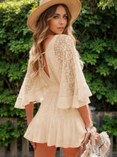 Load image into Gallery viewer, PREORDER: Hope Ruffle Hem Lace Mini Dress