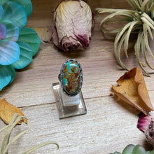 Load image into Gallery viewer, Mj Ring - Oval Turquoise Adjustable Ring