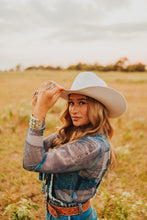 Load image into Gallery viewer, The Denim Mesh Top