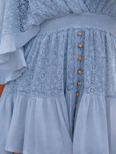 Load image into Gallery viewer, PREORDER: Hope Ruffle Hem Lace Mini Dress