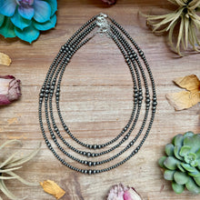 Load image into Gallery viewer, 18 inch Graduated Sterling Silver Pearl Necklace