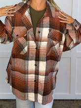 Load image into Gallery viewer, Laylie Plaid Flannel – Oversized Long Sleeve