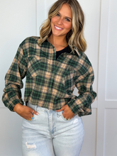Load image into Gallery viewer, Rory Plaid Cropped Flannel