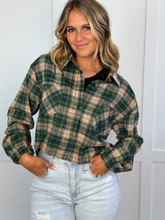 Load image into Gallery viewer, Rory Plaid Cropped Flannel
